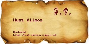 Hust Vilmos névjegykártya