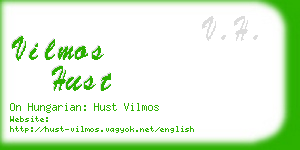 vilmos hust business card